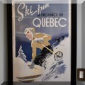 A15. Ski Fun La Provence de Quebec framed poster. 